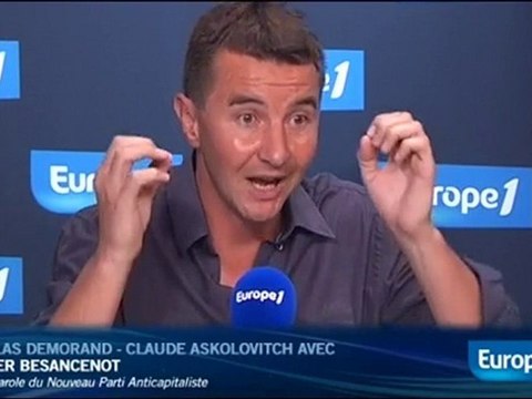 Intervention Olivier Besancenot sur Europe1 le 23 août 2010
