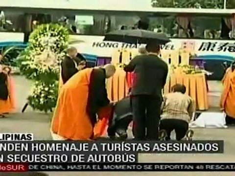 Filipinas: rinden homenaje a turistas chinos asesinados