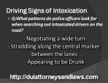 DUI Baltimore Attorneys - Intoxication Driving Signs