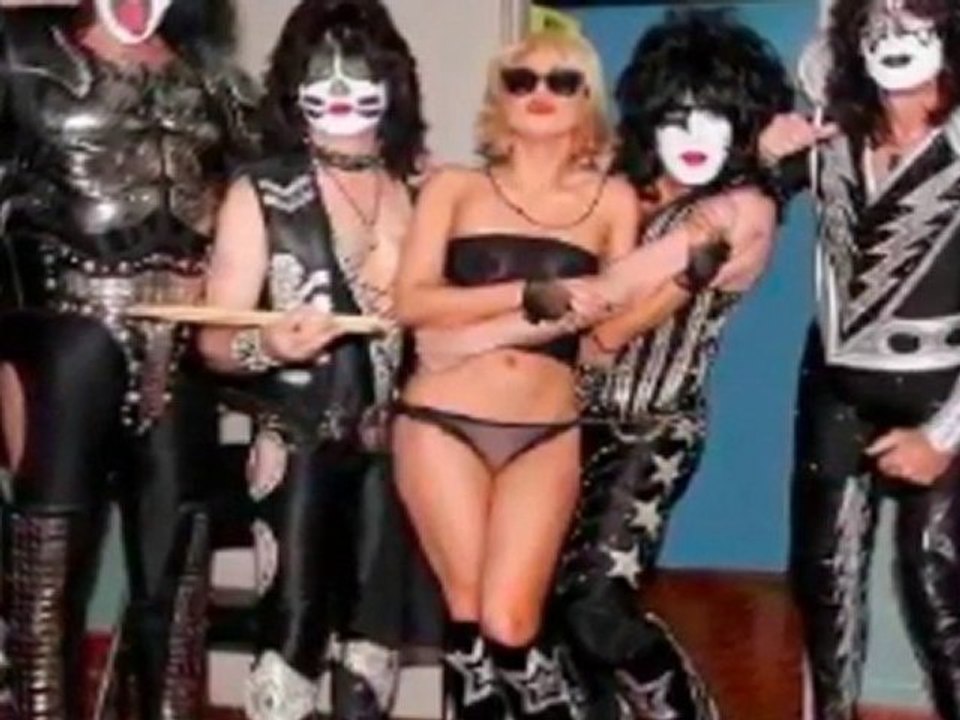 Sexy Lady Gaga Meets KISS In A Bikini And Boots - We ...
