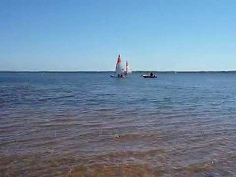 20100726 Clara et Mathieu 1er jour de voile Lacanau