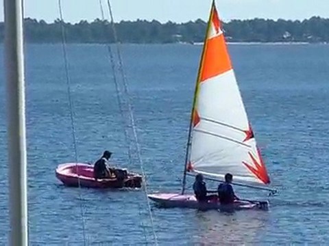 20100726 Clara et Mathieu retour voile Lacanau