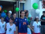 40 ans du foot féminin en Savoie, l'entrée des joueuses