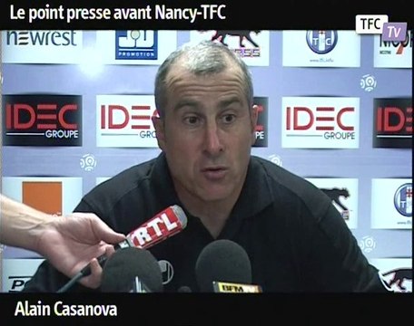 Nancy TFC: le point presse de Casanova