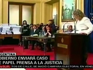 Gobierno argentino enviará caso de Papel Prensa a la justic