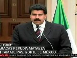 Venezuela rechaza matanza de inmigrantes en Tamaulipas