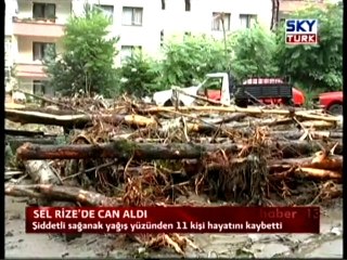 Sel Rize'de Can Aldı