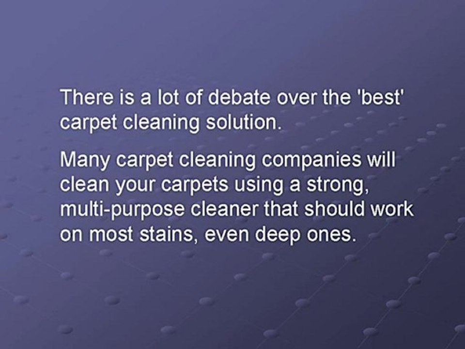 What Carpet Cleaning Solution You Choose