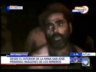 Mineurs chiliens enterrés : premières images TV