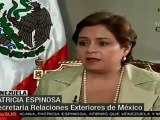 Canciller mexicana repudia al crimen organizado