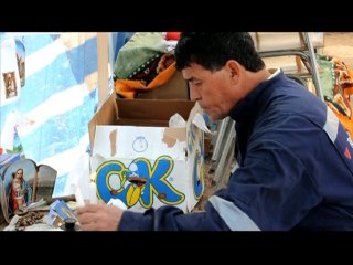A makeshift altar for Chile's trapped miners