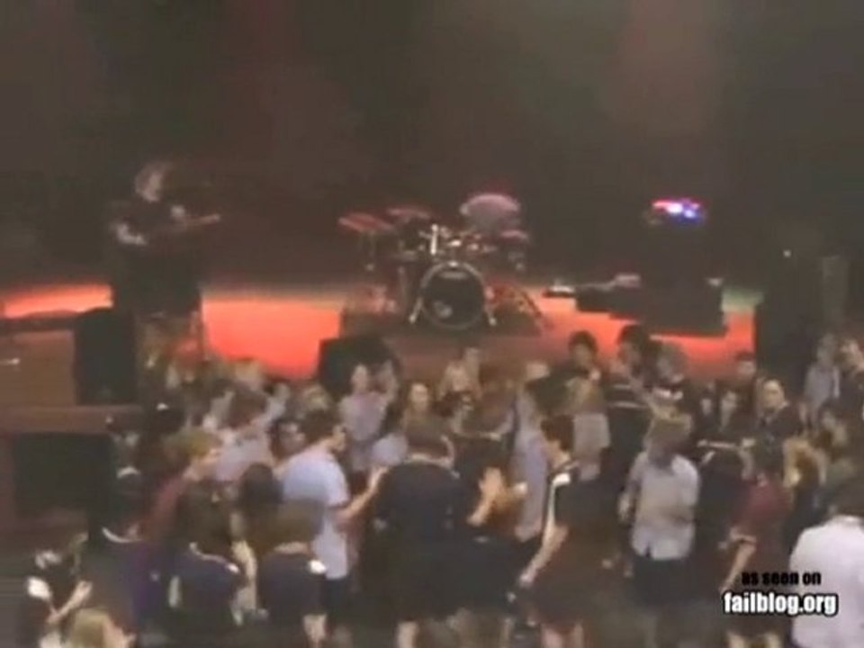 Stage Diving FAIL