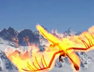 yanan ejderha (dağda)