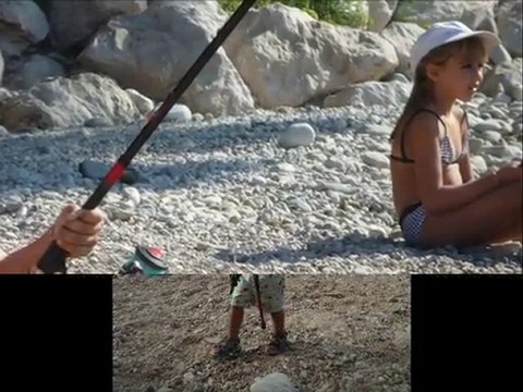 les apprentis pêcheurs ( mes neveux , nieces et filleul )
