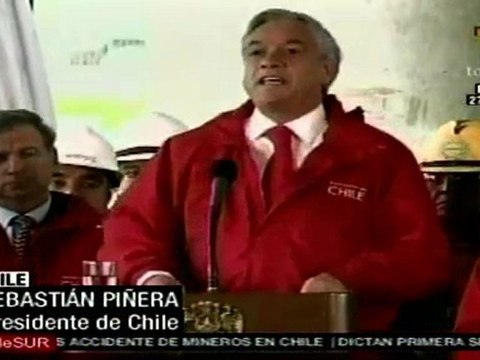 Pide Piñera salvar a toda costa vida de mineros atrapados