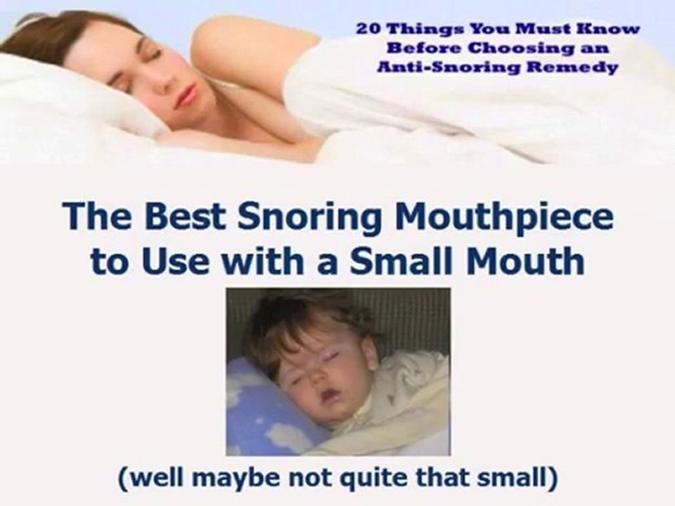 How to Fit a Small Mouth with an Anti Snoring Device
