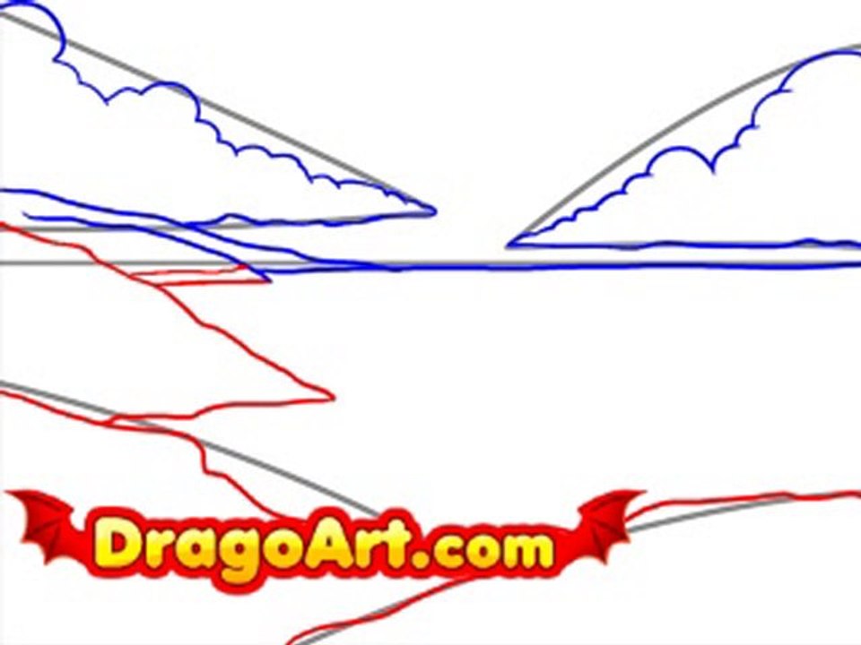 How to draw the ocean, step by step