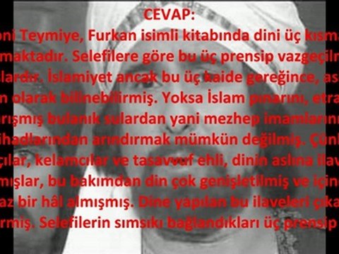 Mezhepsizlerin Seyhi Kafir Ibni Teymiye