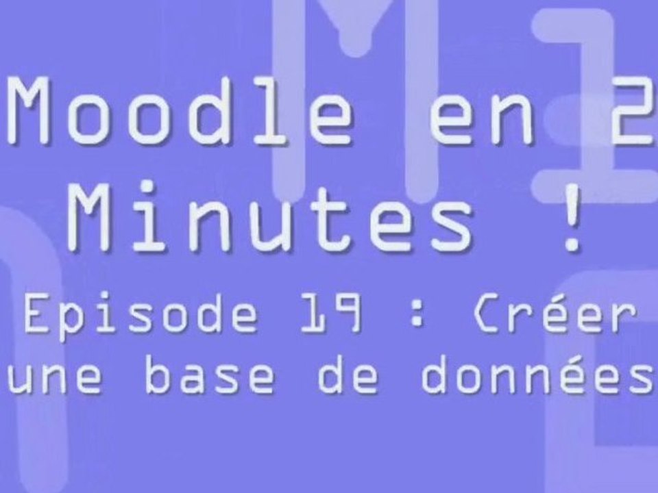 Episode 19 : Créer une base de données