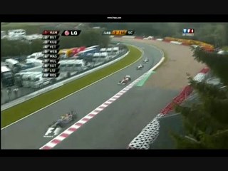 F1 - Spa - Alonso et Barrichello crash