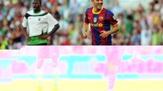 Racing Santander 0-3 Barcelona Messi, Iniesta, Villa scored