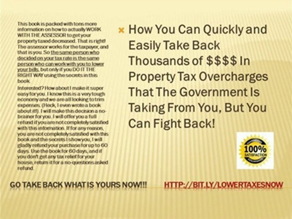 How to lower your property taxes