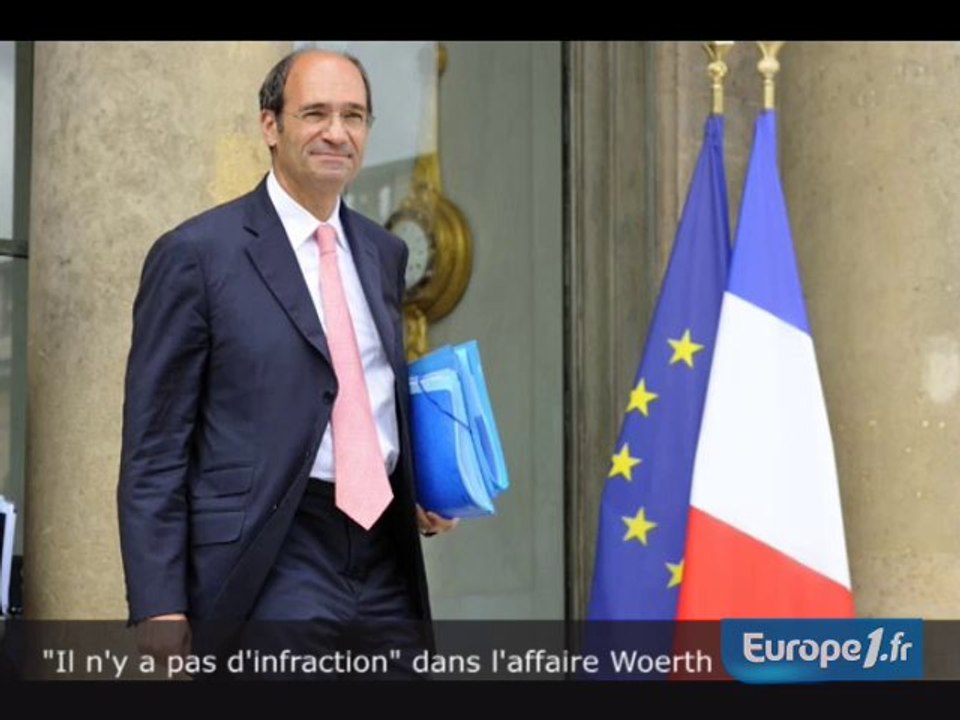Woerth : "Il n'y a pas d'infraction"