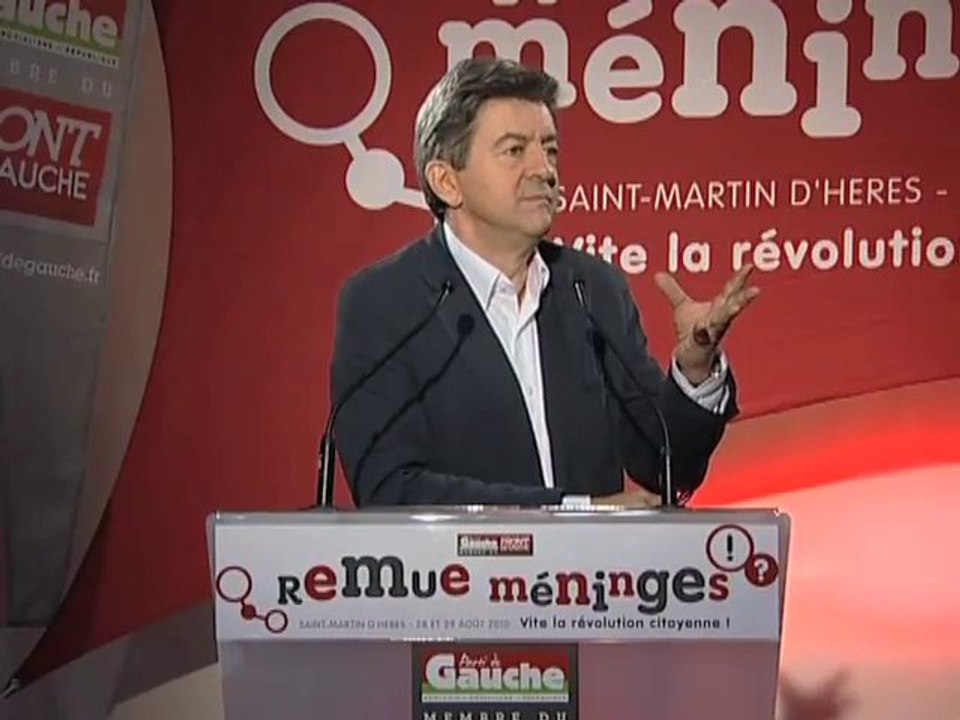 Jean-Luc Mélenchon au "Remue-méninges" du Parti de Gauche