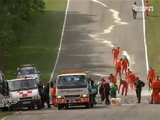 HUGE accident Chris van der Drift Superleague Formula2010 Rd