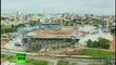 Controlled demolition- Video of stadium torn down in Brazil