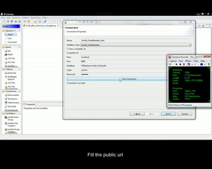 Vanilla v3 - FreeMetadata as a jdbc datasource