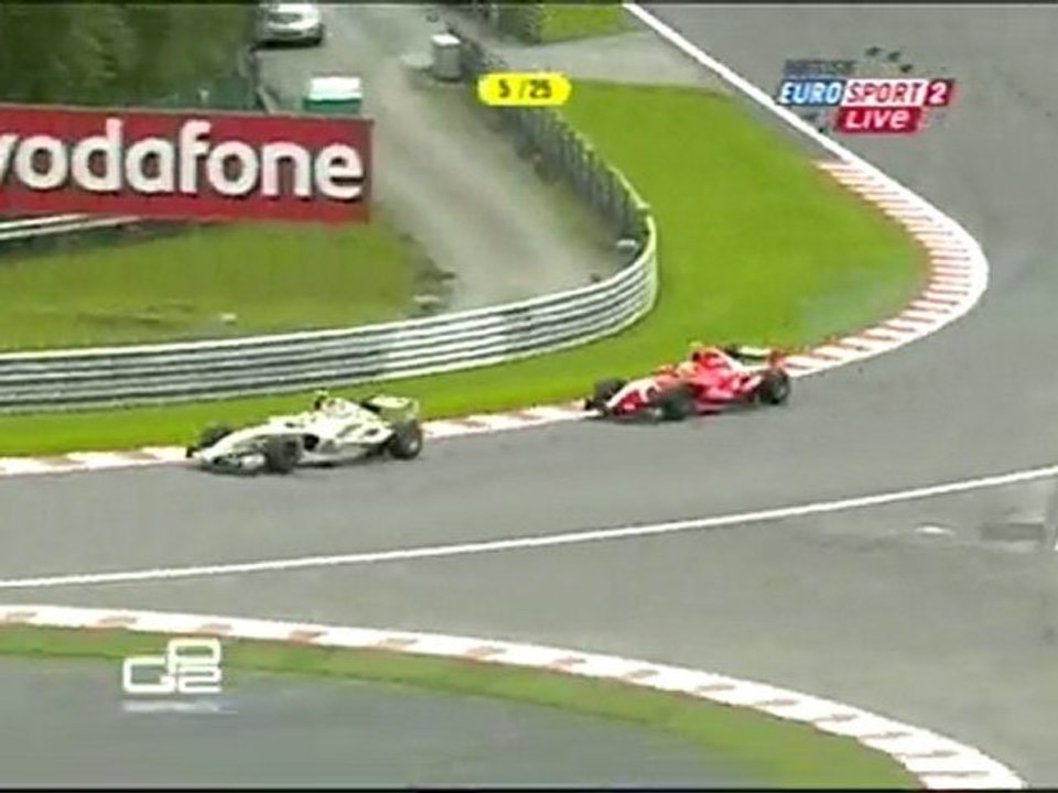3way battle Sergio Pérez 2010 GP2 Rd08 Spa Race 1