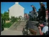 Chute en vélo d'un escalier