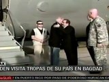 Biden visita tropas estadounidenses en Bagdad