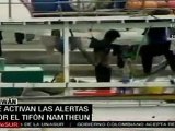 Taiwán espera la llegada del tifón Namtheun