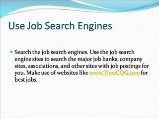 Job Search Tips