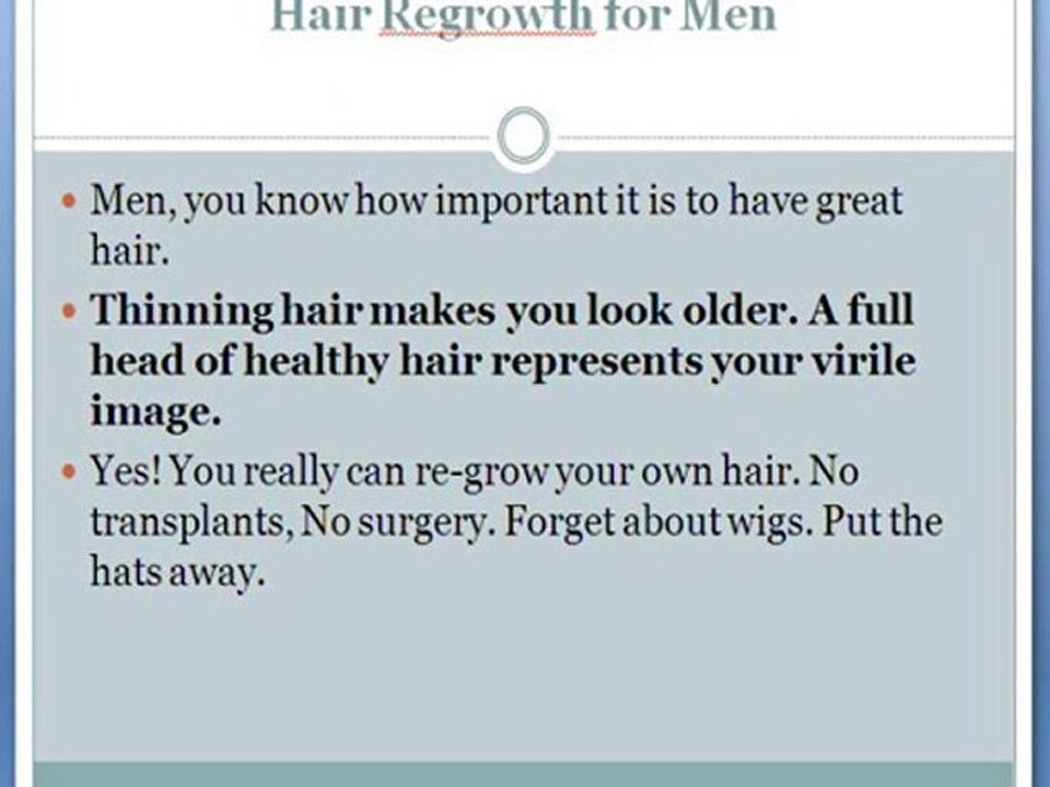 Thinning Hair Treatment For Men
