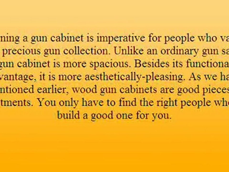 Gun Cabinets - Wood Gun Cabinets