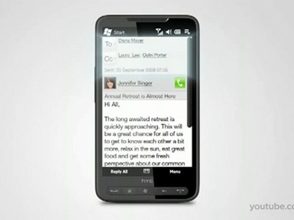 HTC HD2 Closeup http://www.banhangtructuyen.com.vn