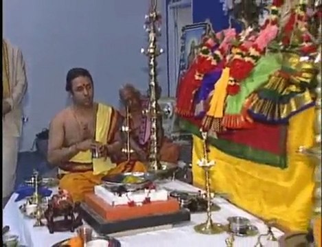 Indian Tamil Brahmins performing Hindu Rituals