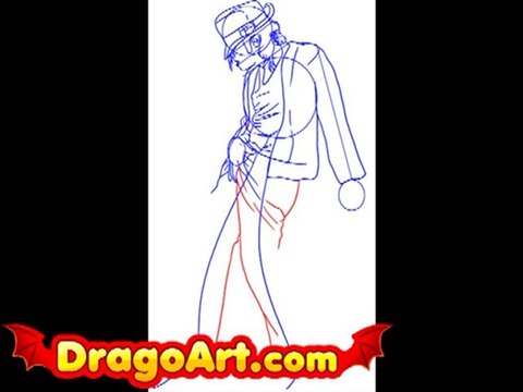 How to draw Michael Jackson, step by step