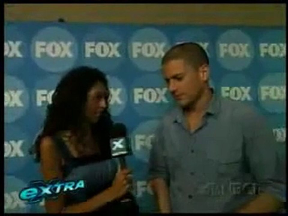 Wentworth Miller on Extra at the Fox TCA Party