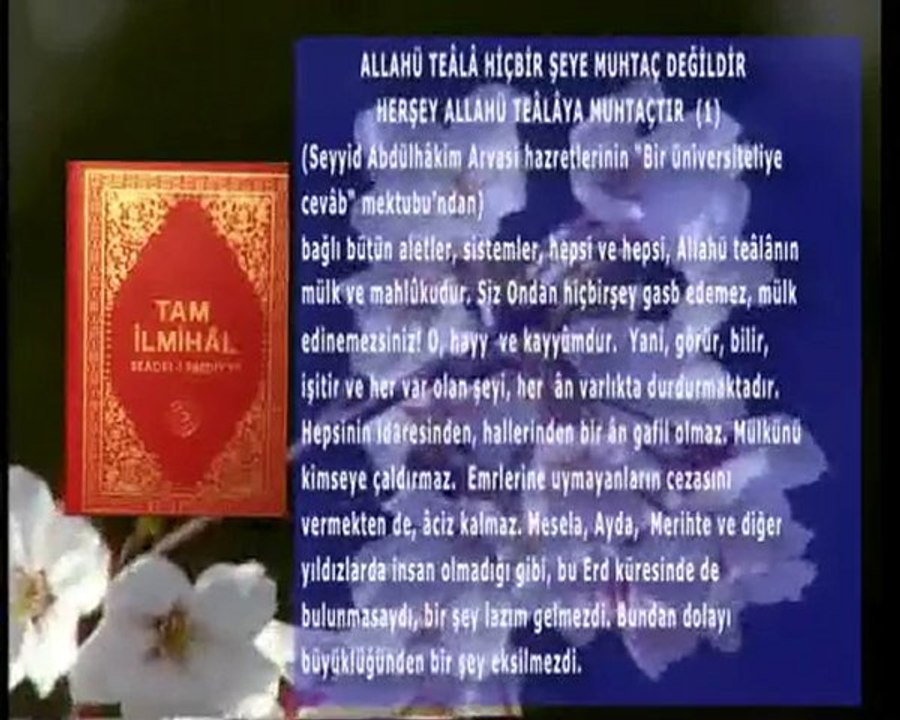 Allahü teâlâ hiçbir şeye muhtaç değildir-1