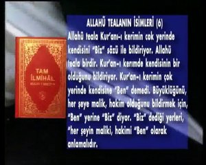Allahü teâlânın isimleri (esmâ-i hüsnâ) (6)