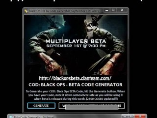 Black ops beta code generator multiplayer for PS3 Reveal