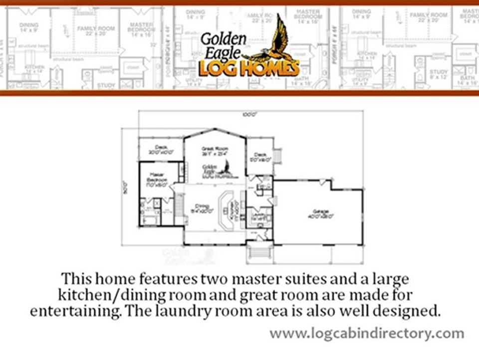 Log Home Floorplan Showcase - LakeHouse by Golden Eagle Log