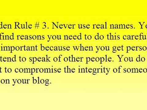 5 Golden Rules To Blogging - How To Blog