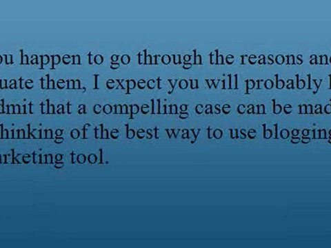 5 Golden Reasons You Should Use Blogging As A Marketing Tool