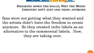 Breaking down the walls; Why the Music Industry isn't ...