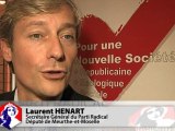 Laurent Hénart - Réaction suite aux ateliers des radicaux